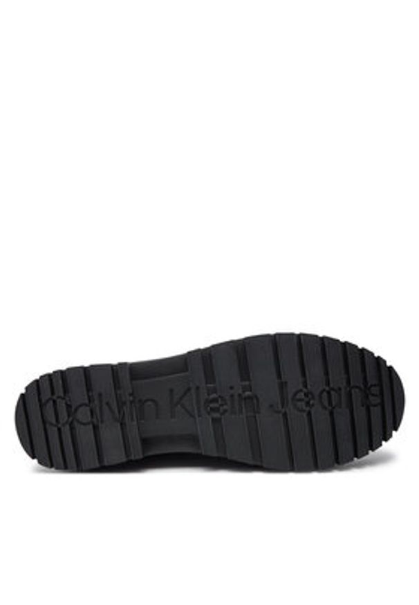 Calvin Klein Jeans Trapery Lugged Hybrid High Laceup Auth YM0YM01092 Brązowy. Kolor: brązowy. Materiał: skóra, zamsz