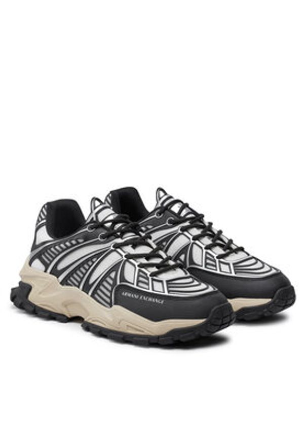 Armani Exchange Sneakersy XUX238 XV907 Szary. Kolor: szary. Materiał: materiał