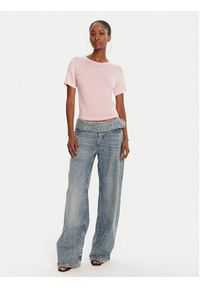 Juicy Couture T-Shirt Sheer JCWCT225301 Różowy Slim Fit. Kolor: różowy. Materiał: wiskoza #4
