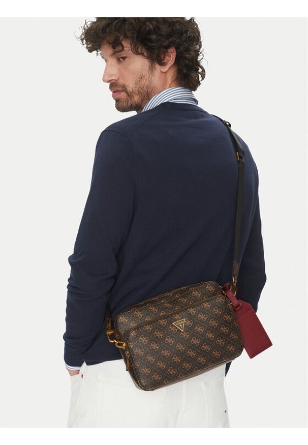 Guess Saszetka HMMILO P5222 Brązowy. Kolor: brązowy. Materiał: skóra