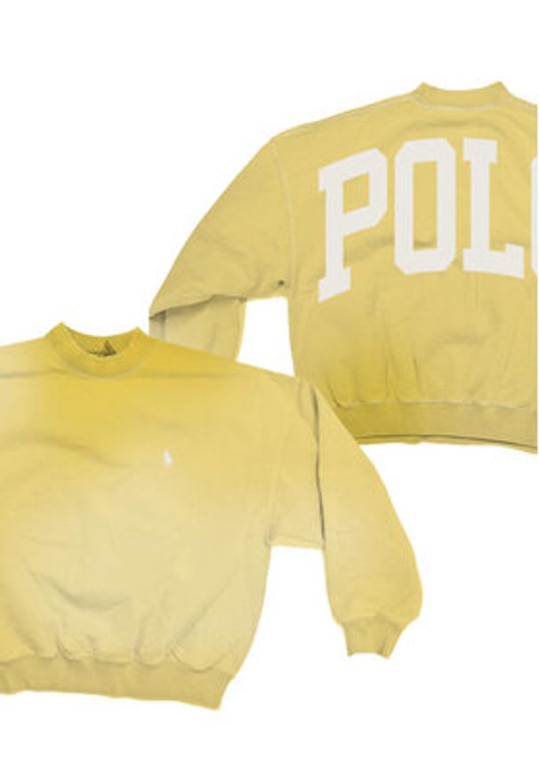 Polo Ralph Lauren Bluza 211965111001 Żółty Oversize. Typ kołnierza: polo. Kolor: żółty. Materiał: bawełna