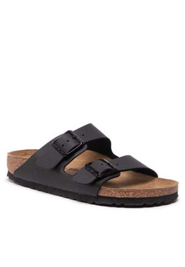 Birkenstock Klapki Arizona Birko-Flor 0051793 Czarny. Kolor: czarny. Materiał: skóra