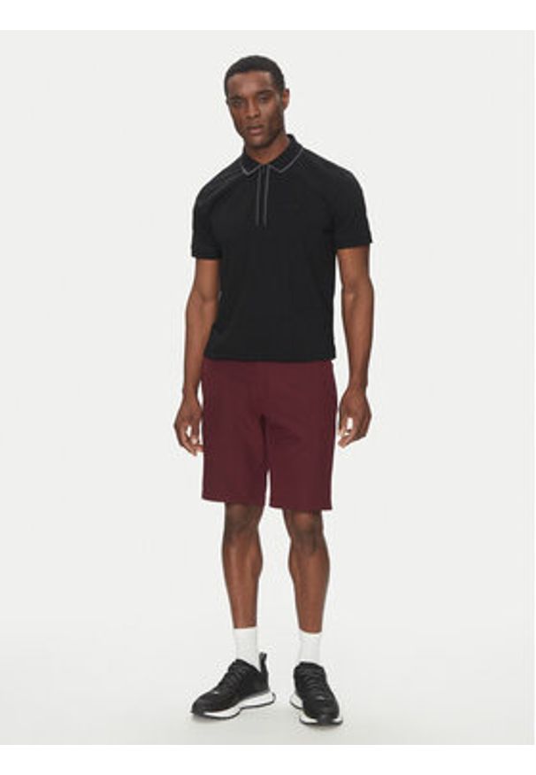 BOSS Polo Philix Tape 50537489 Czarny Regular Fit. Typ kołnierza: polo. Kolor: czarny. Materiał: bawełna