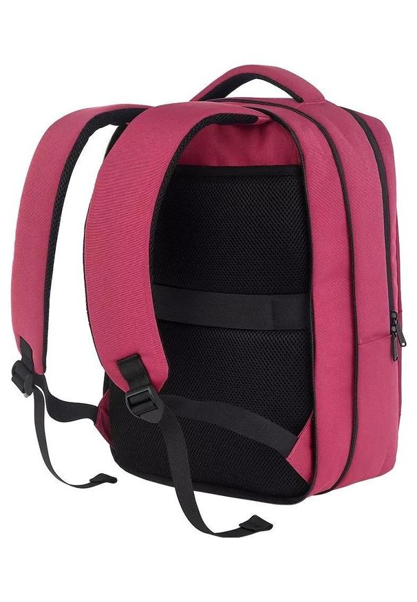 CANYON - Plecak Canyon BPE-5 15.6'' różowy. Kolor: różowy. Materiał: materiał. Wzór: paski. Styl: elegancki, casual