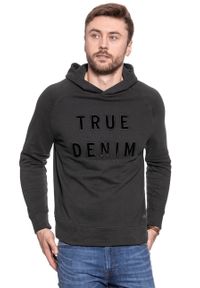 Mustang - MUSTANG BLUZA Application Hoodie PHANTOM 1006364 4087. Typ kołnierza: kaptur. Wzór: napisy #7