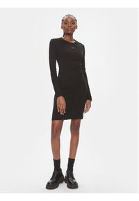 Hugo Sukienka codzienna Nemalia 50508635 Czarny Slim Fit. Okazja: na co dzień. Kolor: czarny. Materiał: bawełna. Typ sukienki: proste. Styl: casual #2