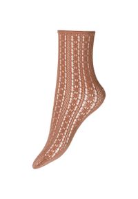 Wolford skarpetki Crochet Net damskie kolor beżowy. Kolor: beżowy #5