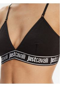 Just Cavalli Top 78PAJU03 CJUT2 Czarny Slim Fit. Kolor: czarny. Materiał: bawełna #3