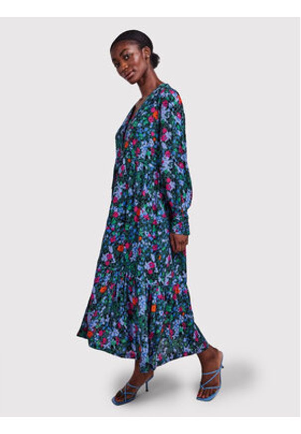YAS Sukienka codzienna Anja 26027636 Kolorowy Regular Fit. Okazja: na co dzień. Materiał: wiskoza. Wzór: kolorowy. Typ sukienki: proste. Styl: casual