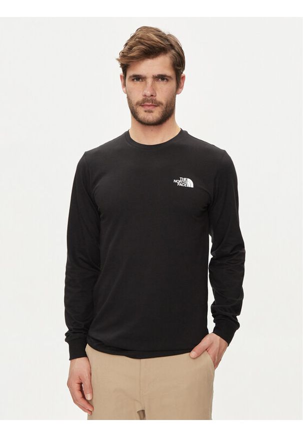 The North Face Longsleeve Redbox NF0A87NN Czarny Regular Fit. Kolor: czarny. Materiał: bawełna. Długość rękawa: długi rękaw