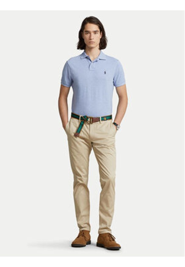 Polo Ralph Lauren Polo 710548797013 Niebieski Slim Fit. Typ kołnierza: polo. Kolor: niebieski. Materiał: bawełna