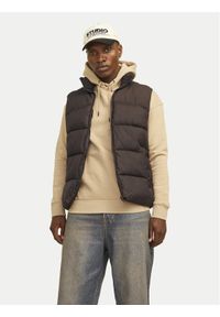 Jack & Jones - Jack&Jones Bezrękawnik Moon 12256860 Czarny Regular Fit. Kolor: czarny. Materiał: syntetyk. Długość rękawa: bez rękawów