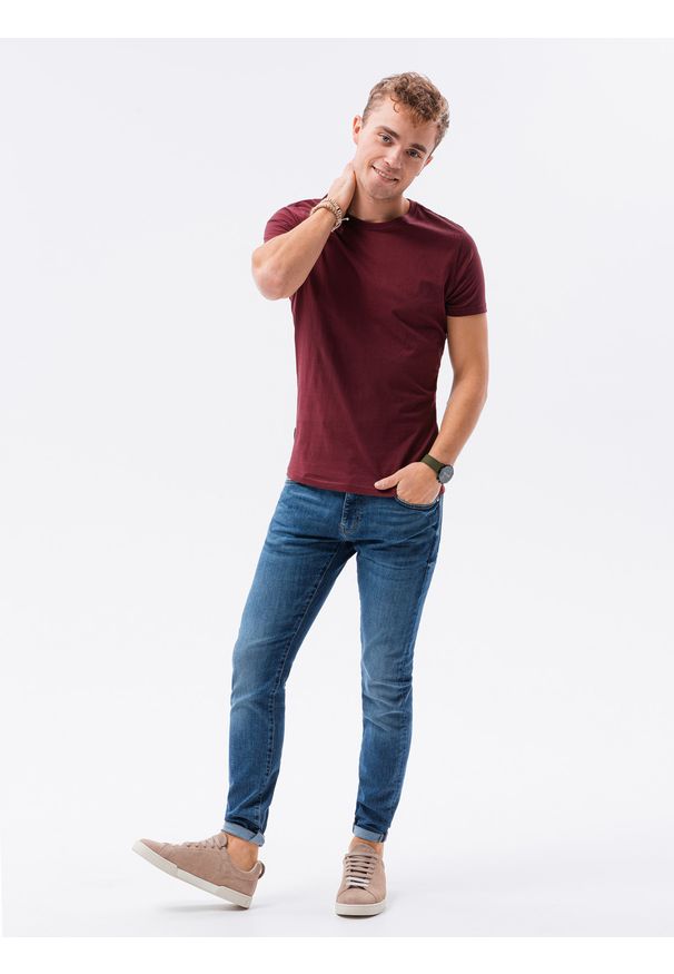 Czerwony t-shirt Ombre Clothing