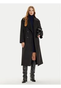 Imperial Płaszcz zimowy KI54IID Czarny Loose Fit. Kolor: czarny. Materiał: syntetyk. Sezon: zima #4