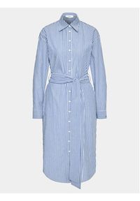 Simple Sukienka koszulowa SUD011 Niebieski Regular Fit. Kolor: niebieski. Materiał: bawełna. Typ sukienki: koszulowe