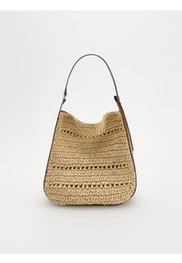 Reserved - Pleciona torebka hobo - brązowy. Kolor: brązowy #1
