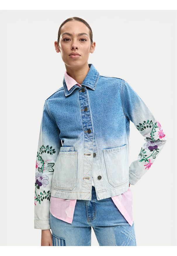 Desigual Kurtka jeansowa Dakota 26SWED16 Błękitny Regular Fit. Kolor: niebieski. Materiał: bawełna