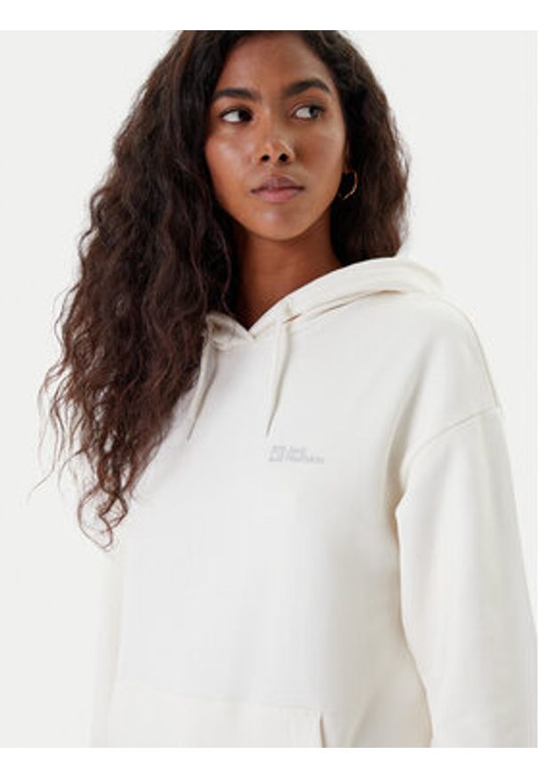 Jack Wolfskin Bluza Essential A63848 Écru Regular Fit. Materiał: bawełna