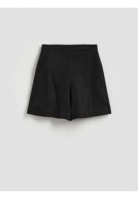Reserved - Lniane szorty - czarny. Kolor: czarny. Materiał: len #1