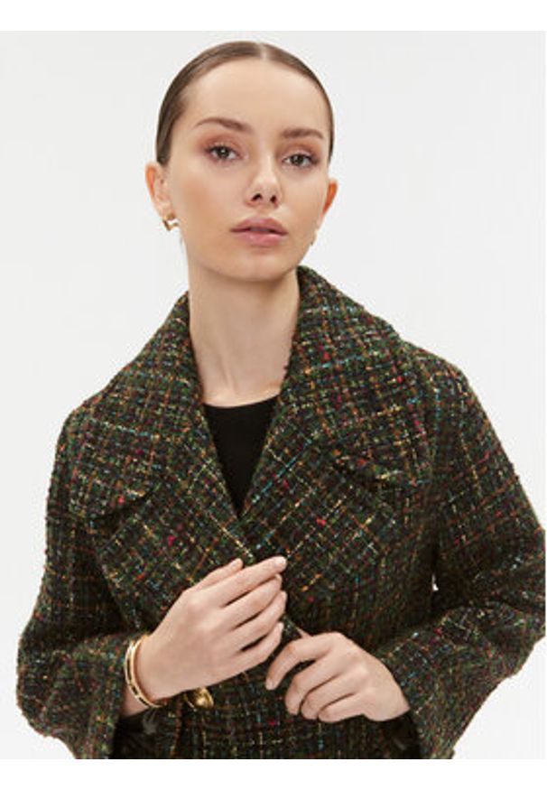 Luisa Spagnoli Płaszcz przejściowy Scellino 540182 Khaki Regular Fit. Kolor: brązowy. Materiał: syntetyk