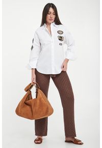 Ermanno Firenze - Koszula damska z naszywkami ERMANNO FIRENZE. Wzór: aplikacja #4