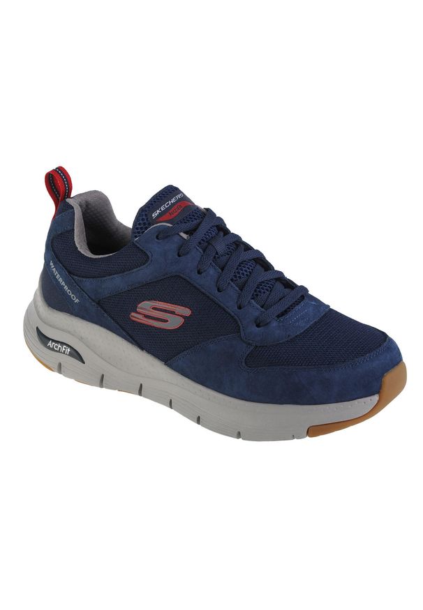 skechers - Buty sportowe Sneakersy męskie, Skechers Arch Fit-Render. Kolor: niebieski. Sport: turystyka piesza