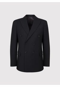 Pako Lorente - PAKO LORENTE – Dwurzędowa czarna marynarka garniturowa. Okazja: na studniówkę, na spotkanie biznesowe. Kolor: czarny. Materiał: wiskoza, elastan. Styl: biznesowy, młodzieżowy #9