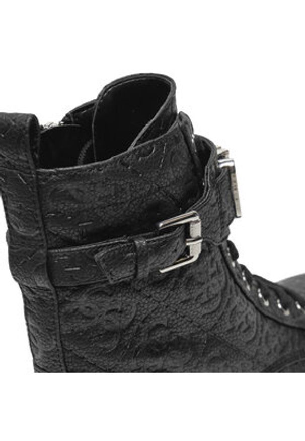 Guess Trzewiki Vaires FLTSOM FAL10 Czarny. Kolor: czarny. Materiał: skóra