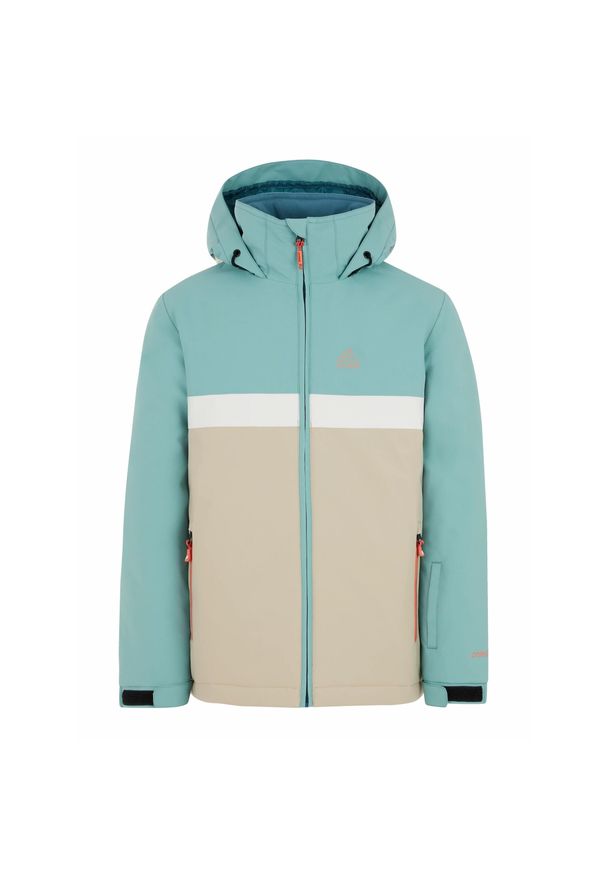 Dziewczęca kurtka narciarska Protest PRTLUSOY. Kolor: zielony. Wzór: kolorowy. Sezon: zima. Sport: narciarstwo