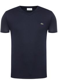 Lacoste T-Shirt TH6710 Granatowy Regular Fit. Kolor: niebieski. Materiał: bawełna #4