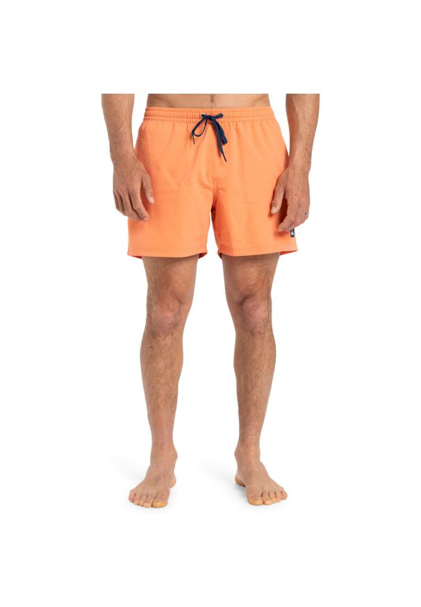 Quiksilver - Szorty kąpielowe dla Mężczyzn EVERYDAY SOLID VOLLEY 15". Kolor: pomarańczowy. Materiał: poliester, materiał. Styl: sportowy