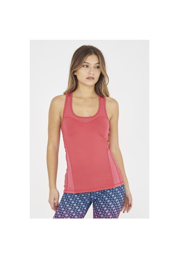 ELPLAYER - Top fitness damski ZERL ciemny róż. Kolor: różowy. Materiał: poliester, elastan. Sport: fitness