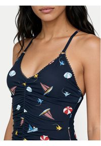Seafolly Strój kąpielowy Beach Club 11213-303 Granatowy. Kolor: niebieski. Materiał: syntetyk #2