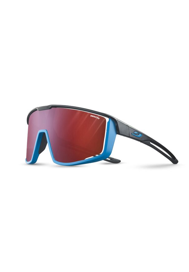 Okulary rowerowe JULBO Fury fotochrom czarno niebieski High Contrast kat. 0>3. Kolor: czarny, niebieski, wielokolorowy. Sport: turystyka piesza