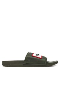 Hunter Klapki M-865993 Khaki. Kolor: brązowy. Materiał: materiał