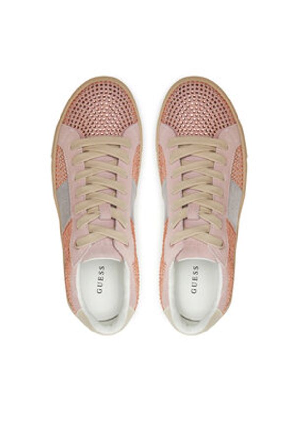 Guess Sneakersy FLPTOD SUE12 Różowy. Kolor: różowy. Materiał: skóra