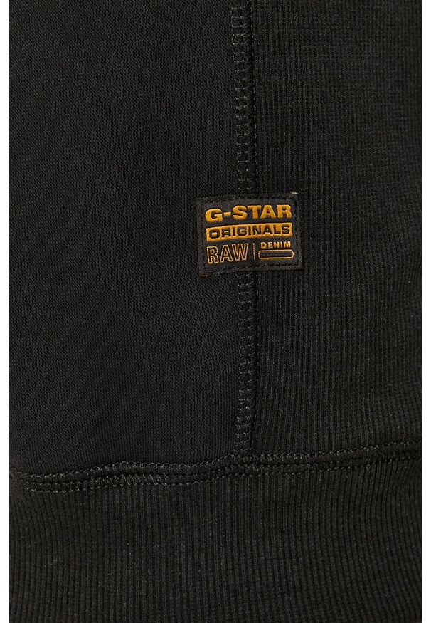 G-Star RAW - G-Star Raw Bluza męska kolor czarny gładka. Kolor: czarny. Materiał: materiał, dzianina. Wzór: gładki