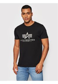 Alpha Industries T-Shirt Basic Foll Print 100501FP Czarny Regular Fit. Kolor: czarny. Materiał: bawełna. Wzór: nadruk