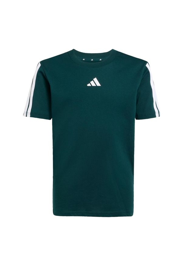 Adidas - Koszulka Essentials Kids. Kolor: biały, wielokolorowy, niebieski. Materiał: bawełna