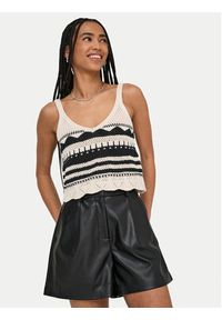 only - ONLY Top Merida 15344404 Czarny Regular Fit. Kolor: czarny. Materiał: syntetyk #4