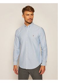 Polo Ralph Lauren Koszula Cupdppcs 710792041002 Błękitny Custom Fit. Typ kołnierza: polo. Kolor: niebieski. Materiał: bawełna #3