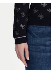 Guess Sweter W5GR07 Z3D60 Granatowy Regular Fit. Kolor: niebieski. Materiał: wiskoza #5