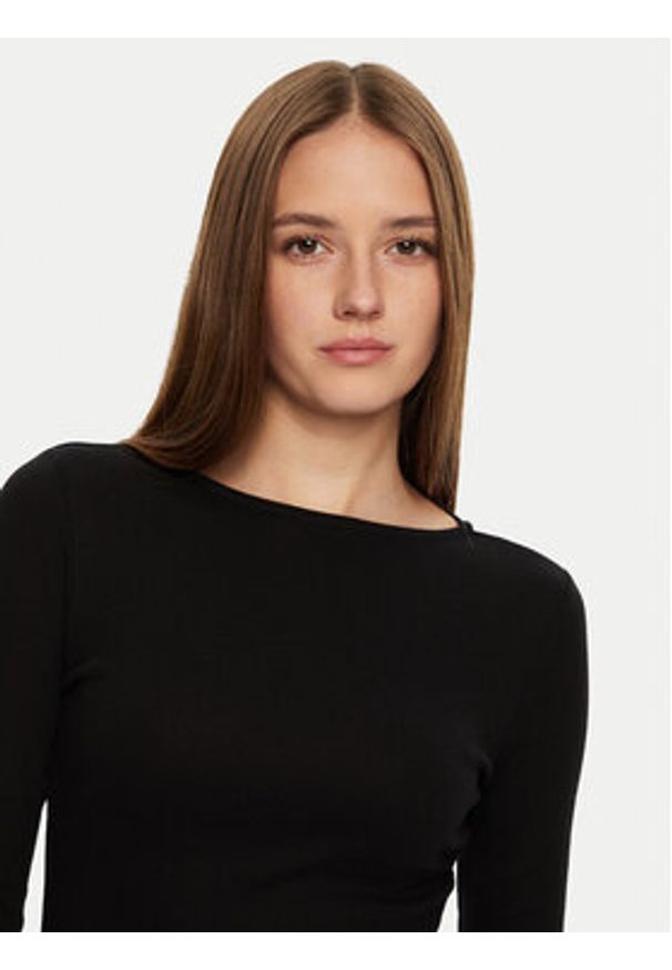 Brave Soul Sukienka codzienna LDRJ-624CAMILA Czarny Regular Fit. Okazja: na co dzień. Kolor: czarny. Materiał: bawełna. Typ sukienki: proste. Styl: casual