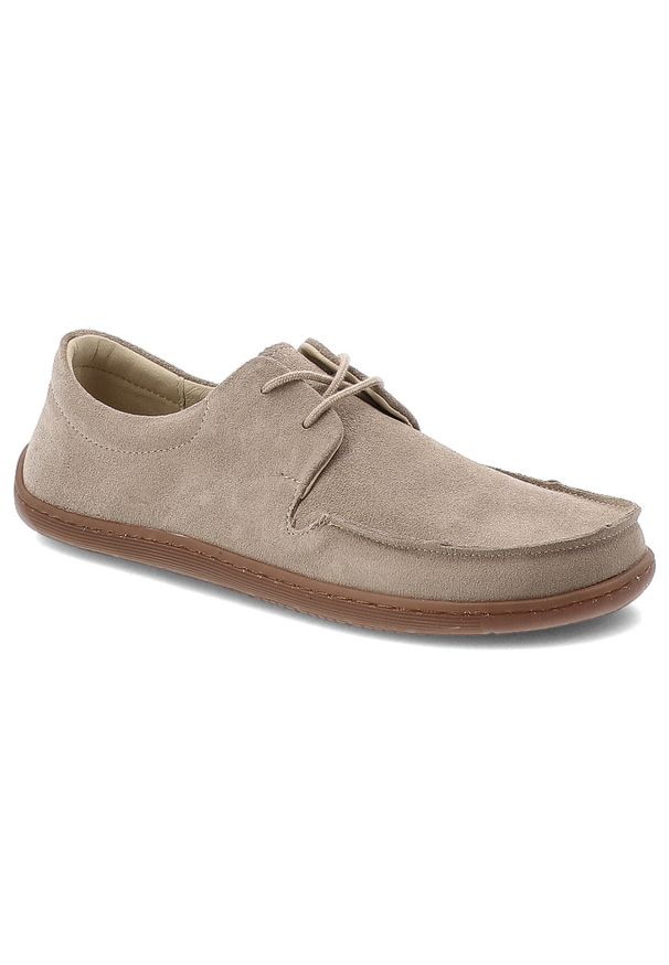 Szare Półbuty Armodo Skórzane Obuwie Damskie Barefoot. Okazja: na co dzień. Kolor: szary. Materiał: skóra. Styl: casual, elegancki