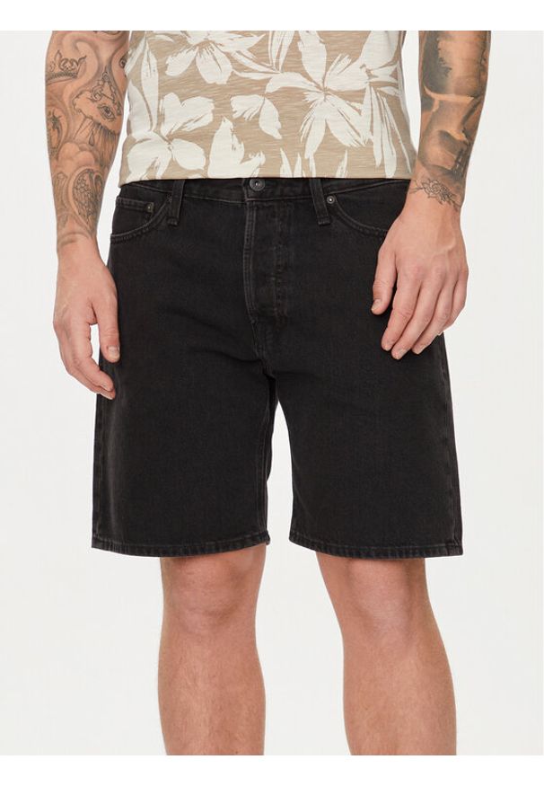 Jack & Jones - Jack&Jones Szorty jeansowe Chris Cooper 12252866 Czarny Relaxed Fit. Kolor: czarny. Materiał: bawełna