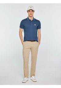 Big-Star - Koszulka męska polo niebieska Polian 405. Okazja: na co dzień. Typ kołnierza: polo. Kolor: niebieski. Materiał: dzianina, jeans. Wzór: jednolity, haft, paski. Styl: elegancki, casual, klasyczny, sportowy #2