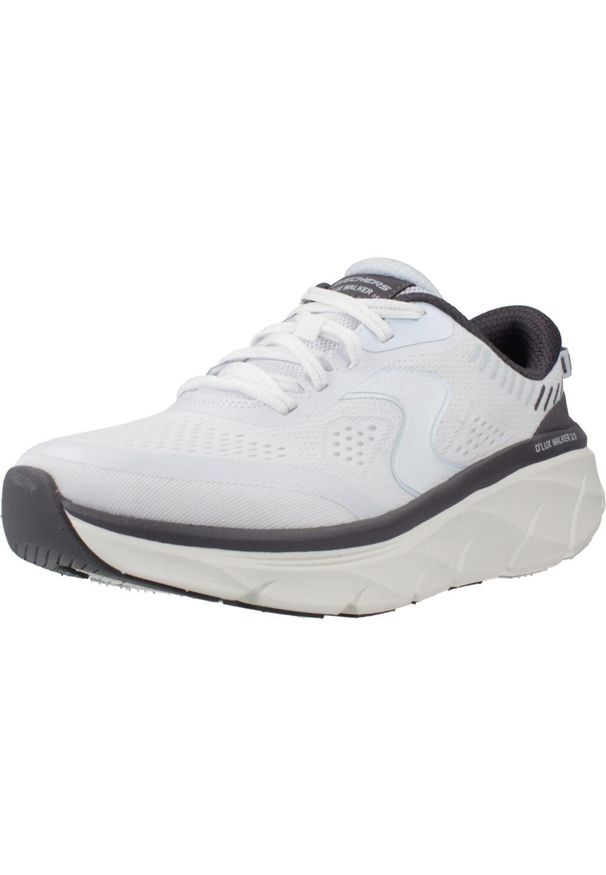 skechers - Buty SKECHERS DLUX WALKER 2.0 Biały. Kolor: biały. Materiał: materiał, skóra ekologiczna