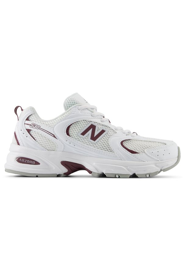 Buty unisex New Balance U530CSF – białe. Kolor: biały. Materiał: syntetyk, materiał. Szerokość cholewki: normalna. Sezon: lato. Sport: turystyka piesza