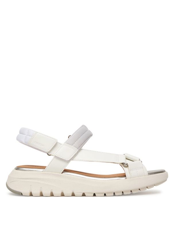 Geox Sandały D Flextride S D65BSD 05415 C1236 Biały. Kolor: biały. Materiał: skóra