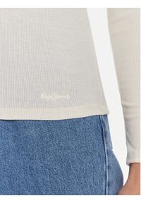 Pepe Jeans Bluzka Huala PL505755 Biały Slim Fit. Kolor: biały. Materiał: syntetyk